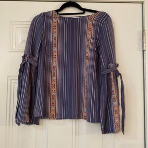 Lauren Conrad Striped and Floral Shirt